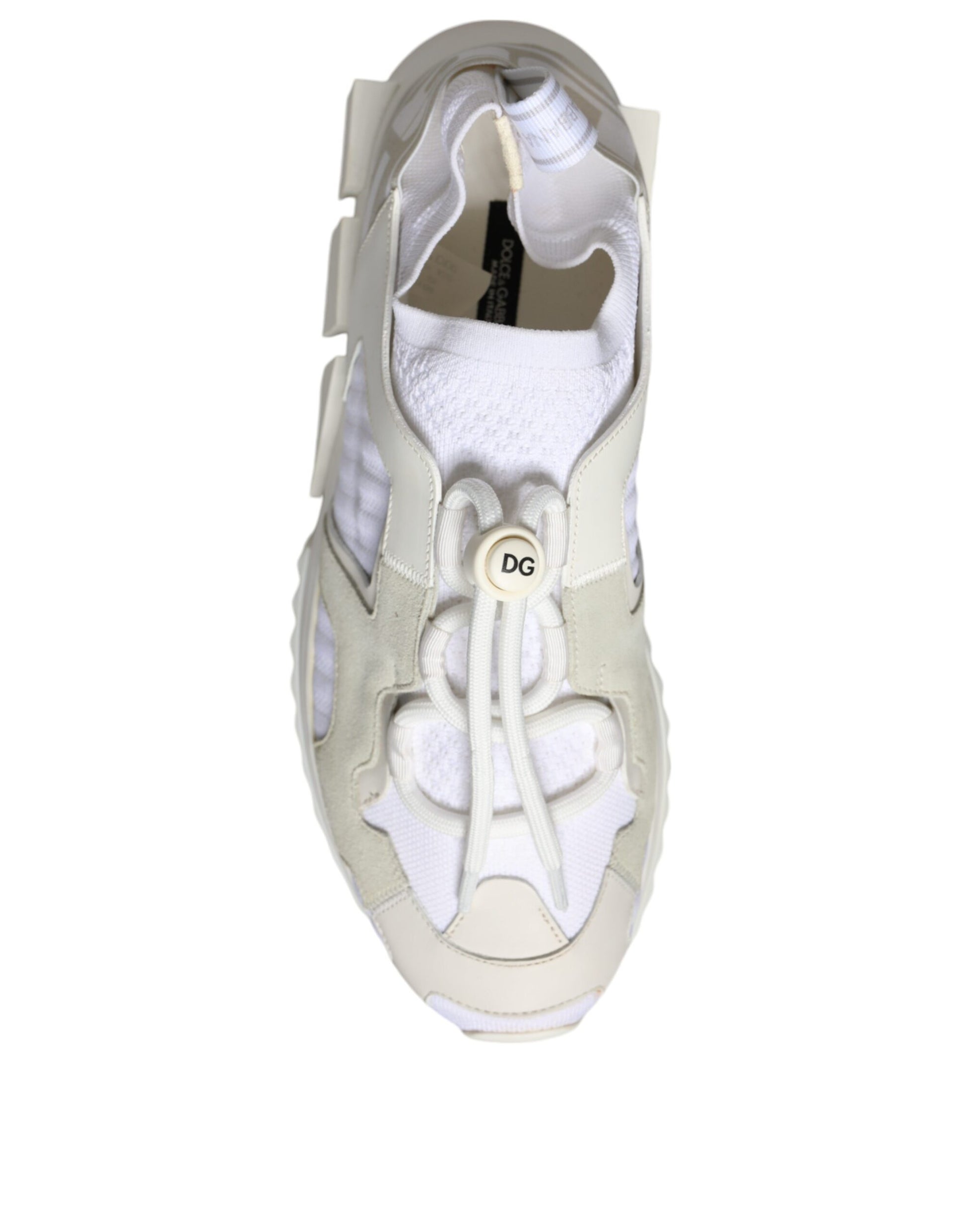 Dolce & Gabbana White Mesh Sorrento Trekking Sneakers Shoes Dolce & Gabbana