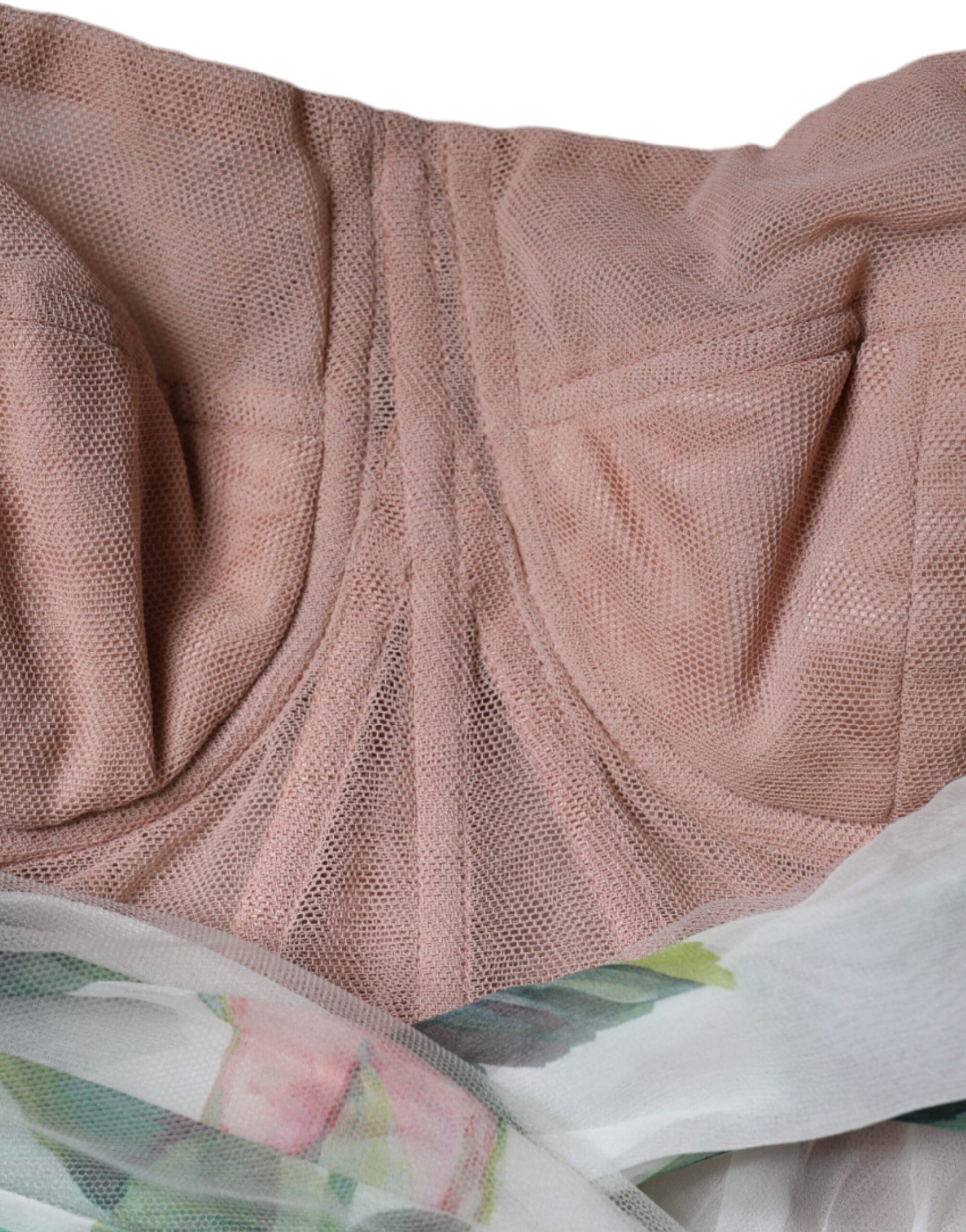 Dolce & Gabbana White Silk Floral Print A-line Midi Dress Dolce & Gabbana