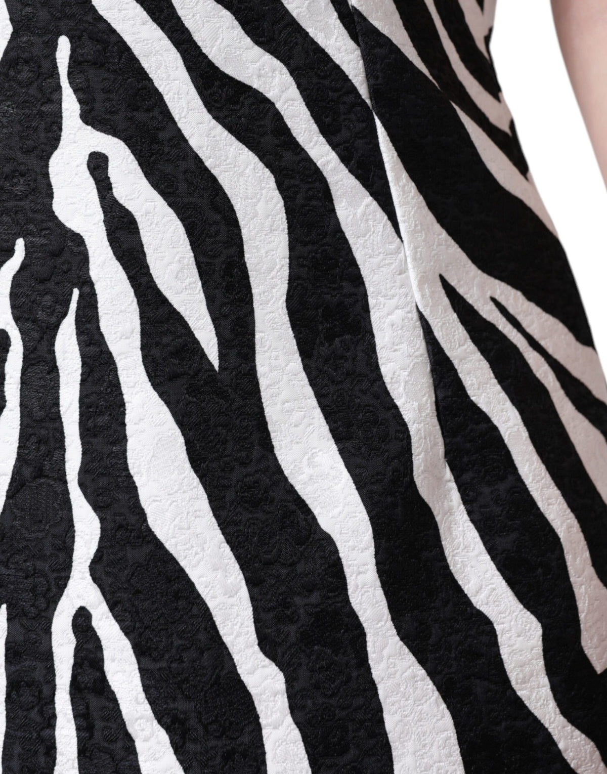 Dolce & Gabbana Black White Zebra A-line Sheath Mini Dress - Eljoys Fashion 