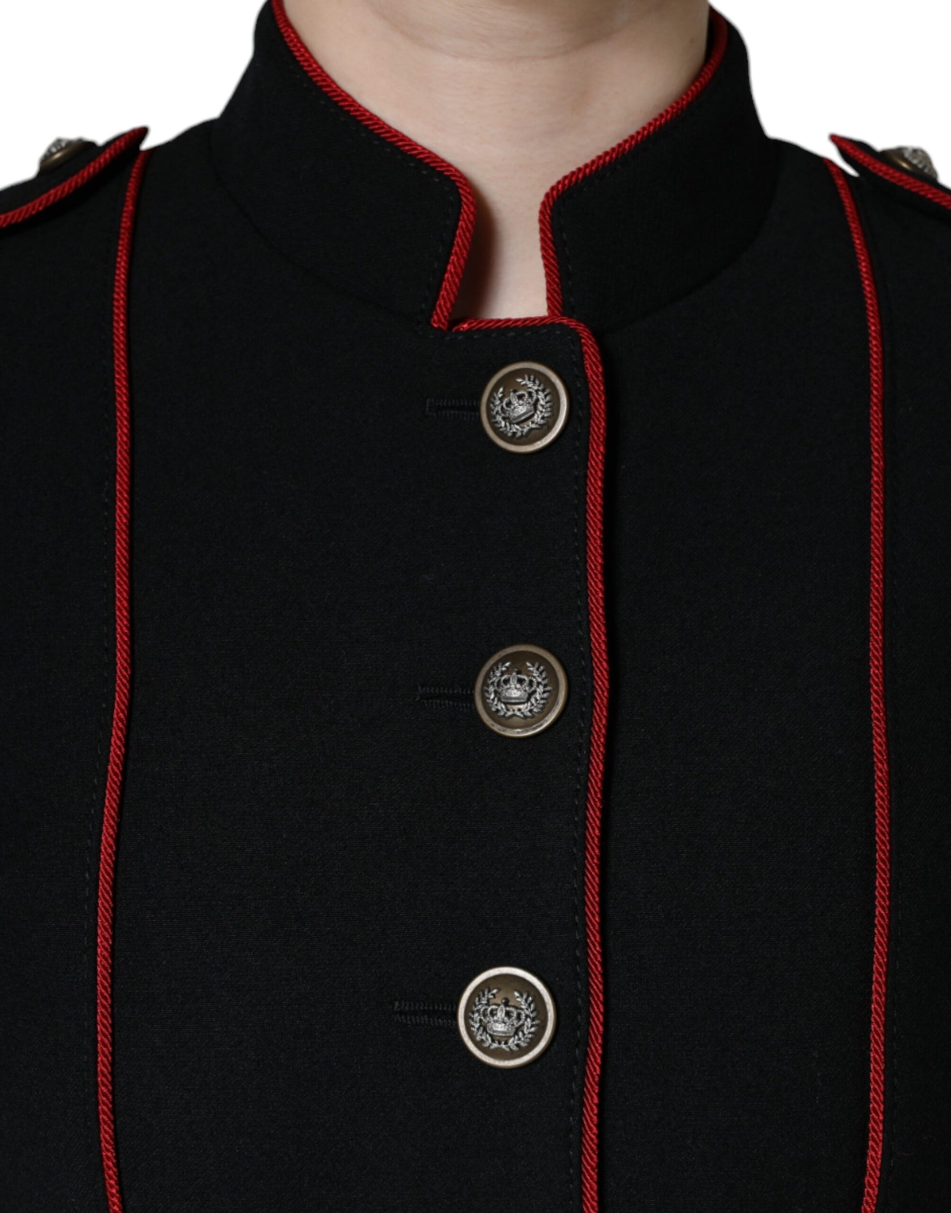 Dolce & Gabbana Black Single Breasted Trench Coat Jacket Dolce & Gabbana