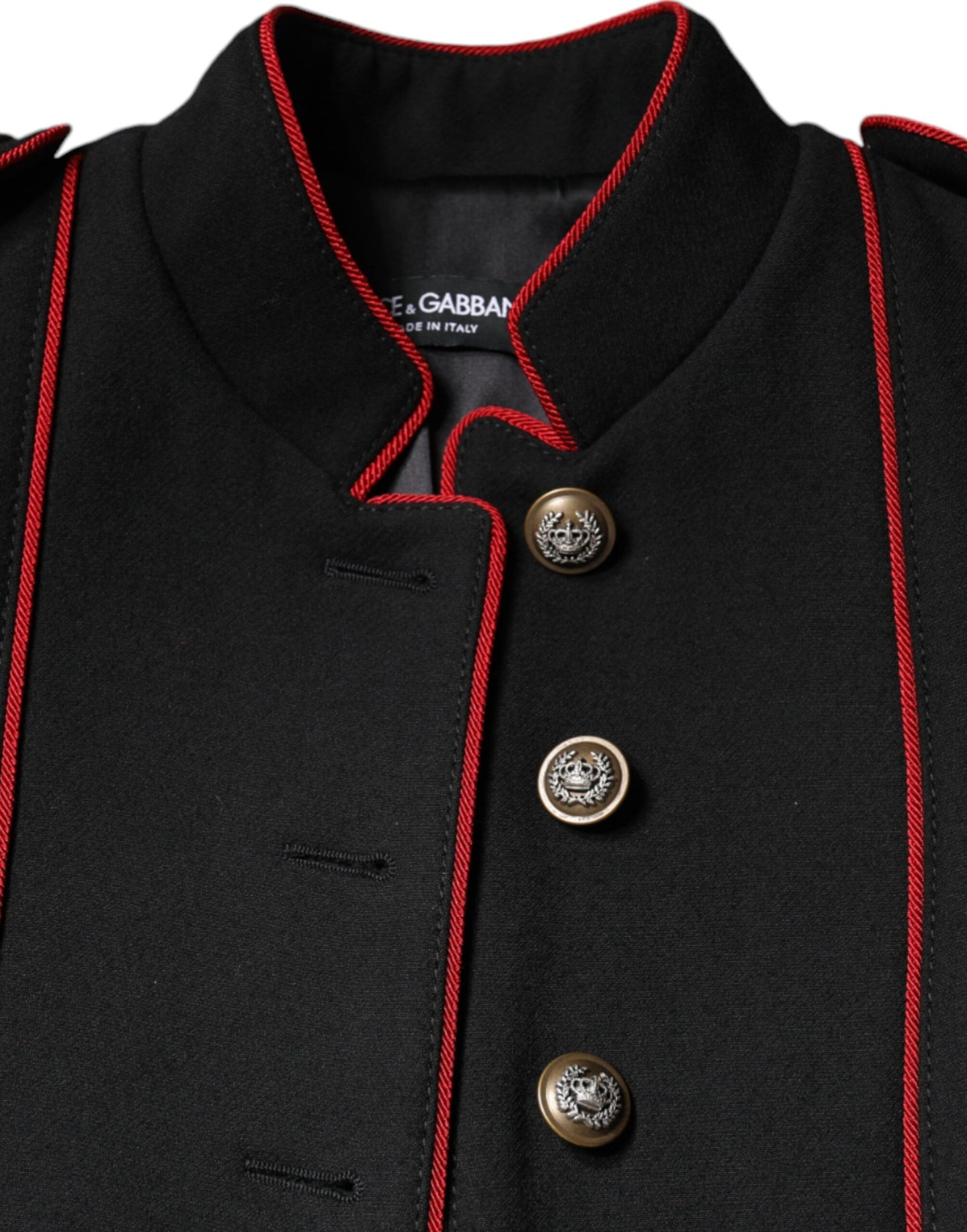 Dolce & Gabbana Black Single Breasted Trench Coat Jacket Dolce & Gabbana