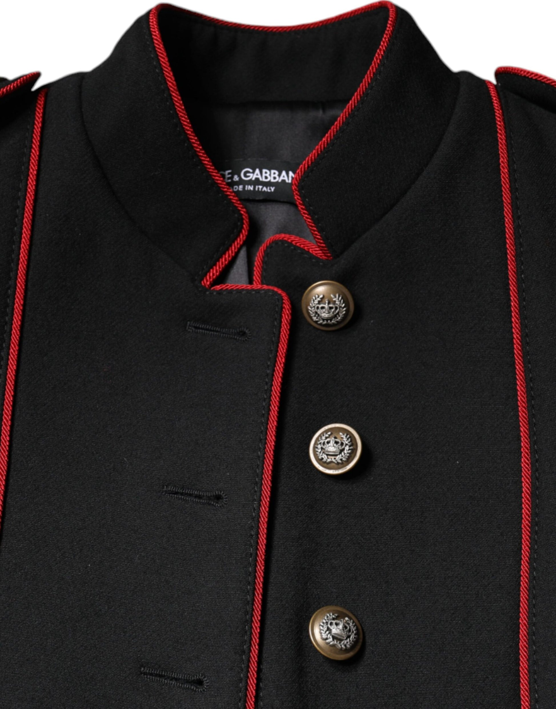 Dolce & Gabbana Black Single Breasted Trench Coat Jacket Dolce & Gabbana