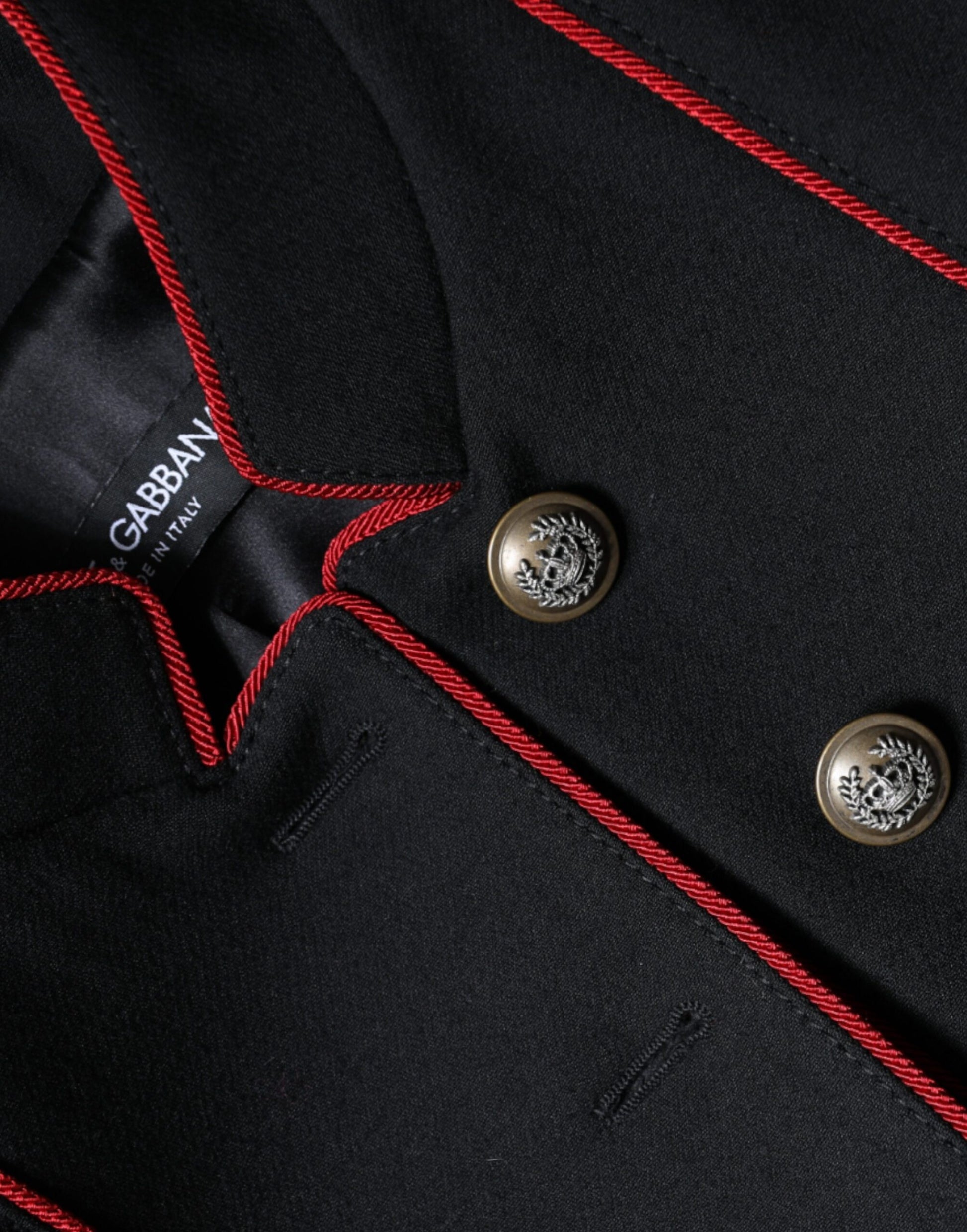 Dolce & Gabbana Black Single Breasted Trench Coat Jacket Dolce & Gabbana