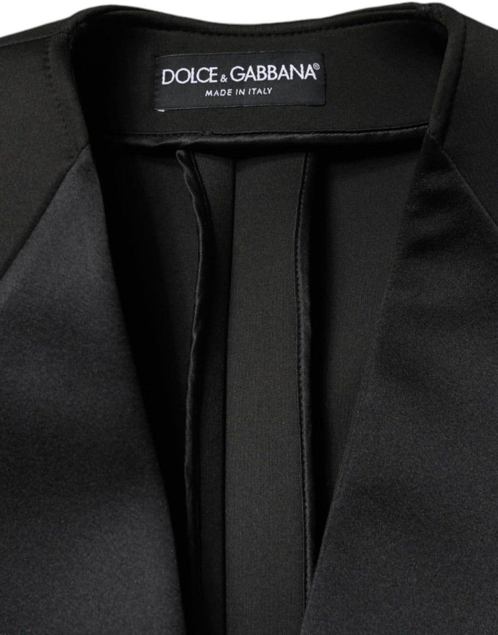 Dolce & Gabbana Black Polyester Double Breasted Coat Jacket - Eljoys Fashion 