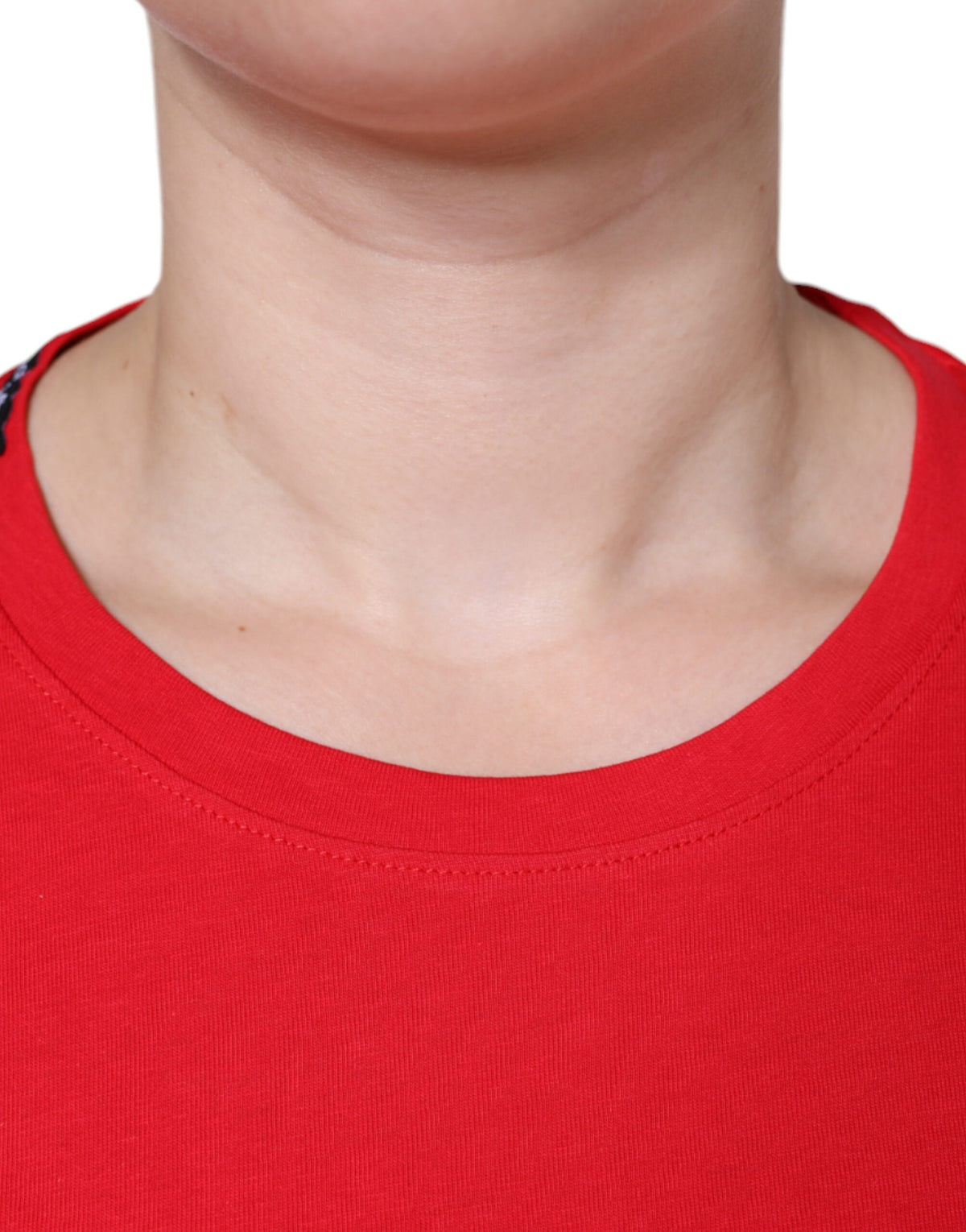 Dolce & Gabbana Red Cotton Crew Neck Short Sleeve Tee T-shirt - Eljoys Fashion 