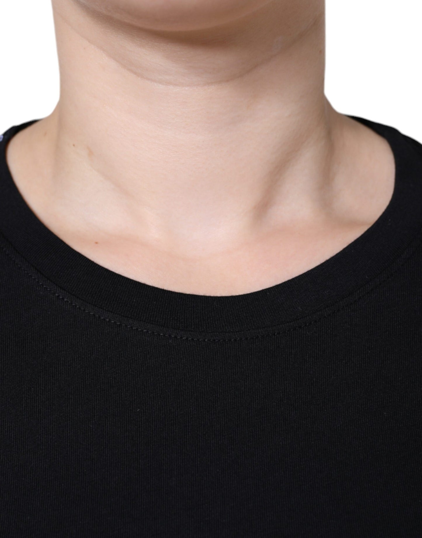 Dolce & Gabbana Black Cotton Crew Neck Short Sleeve T-shirt Dolce & Gabbana