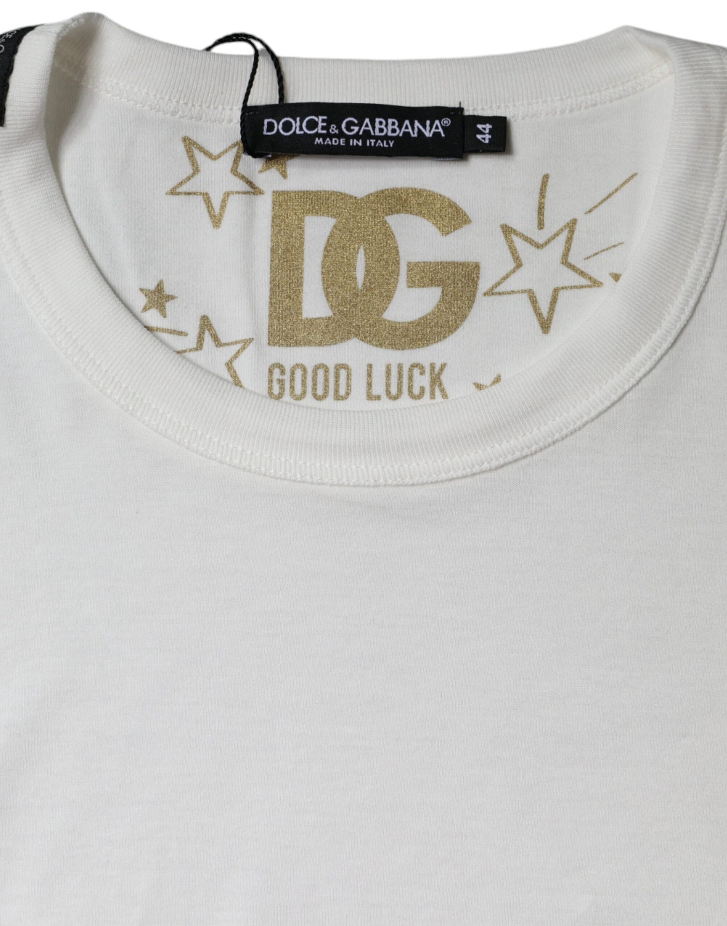 Dolce & Gabbana White Cotton Crew Neck Short Sleeve T-shirt Dolce & Gabbana