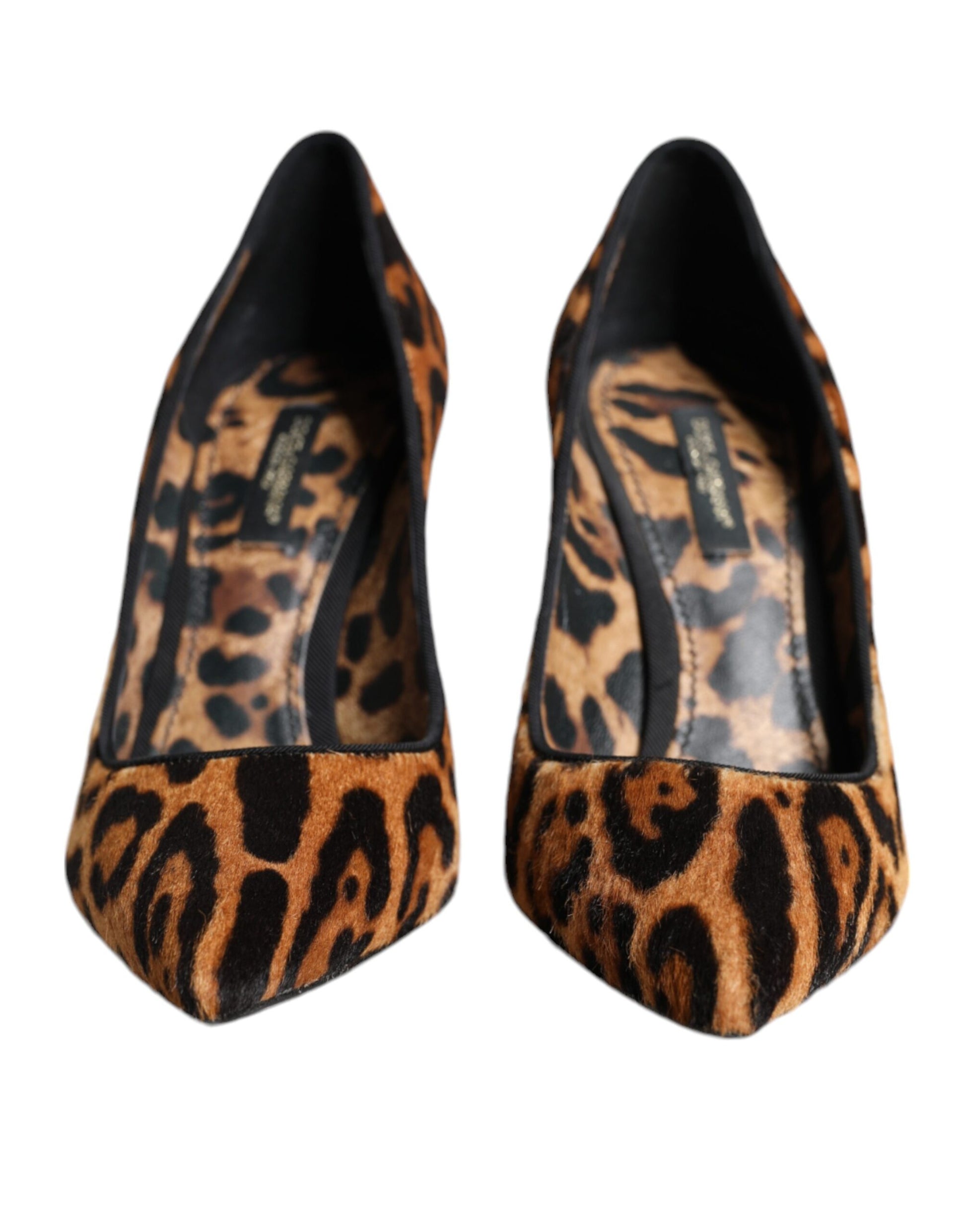 Dolce & Gabbana Brown Leopard Calf Hair Heels Pumps Shoes Dolce & Gabbana