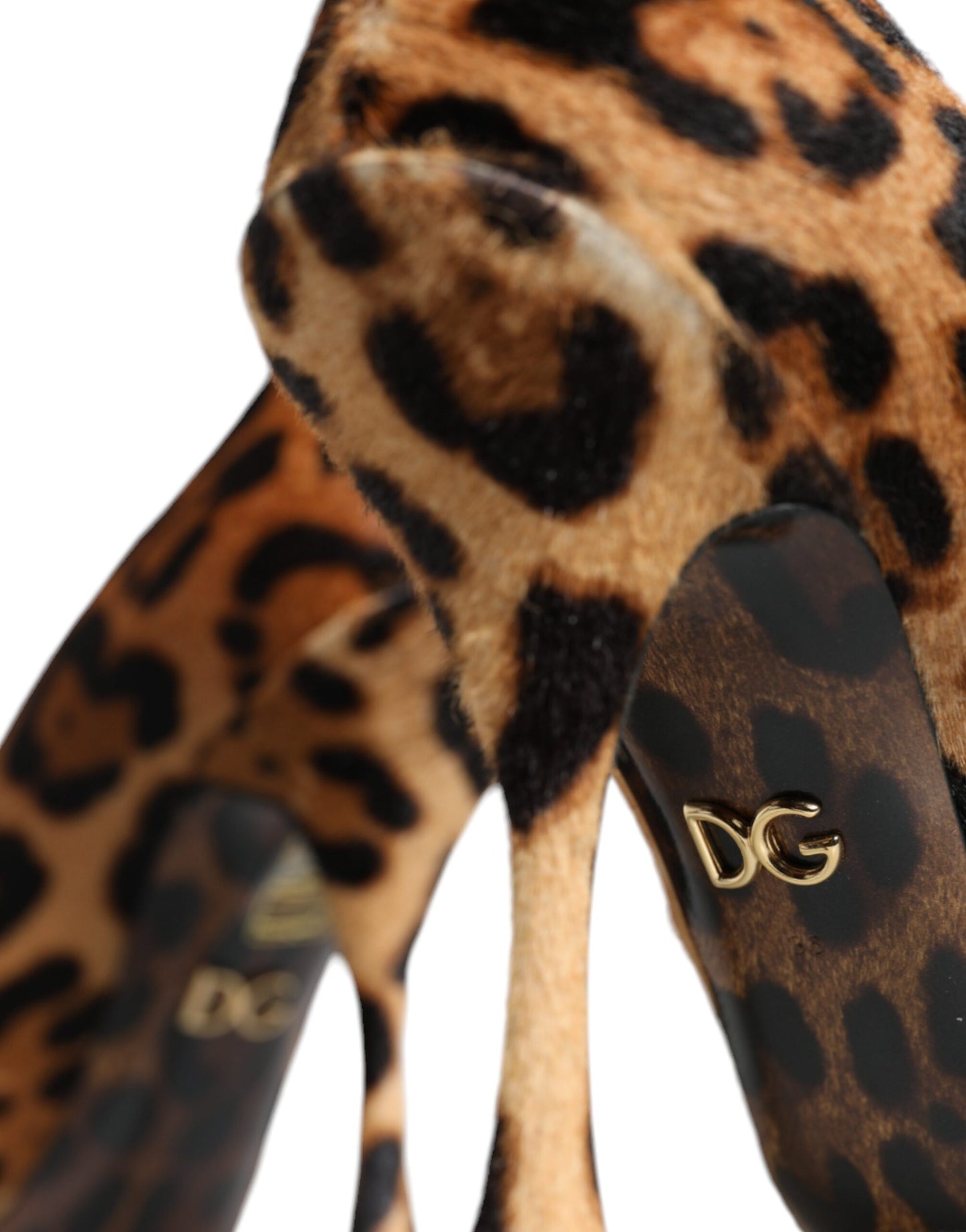 Dolce & Gabbana Brown Leopard Calf Hair Heels Pumps Shoes Dolce & Gabbana