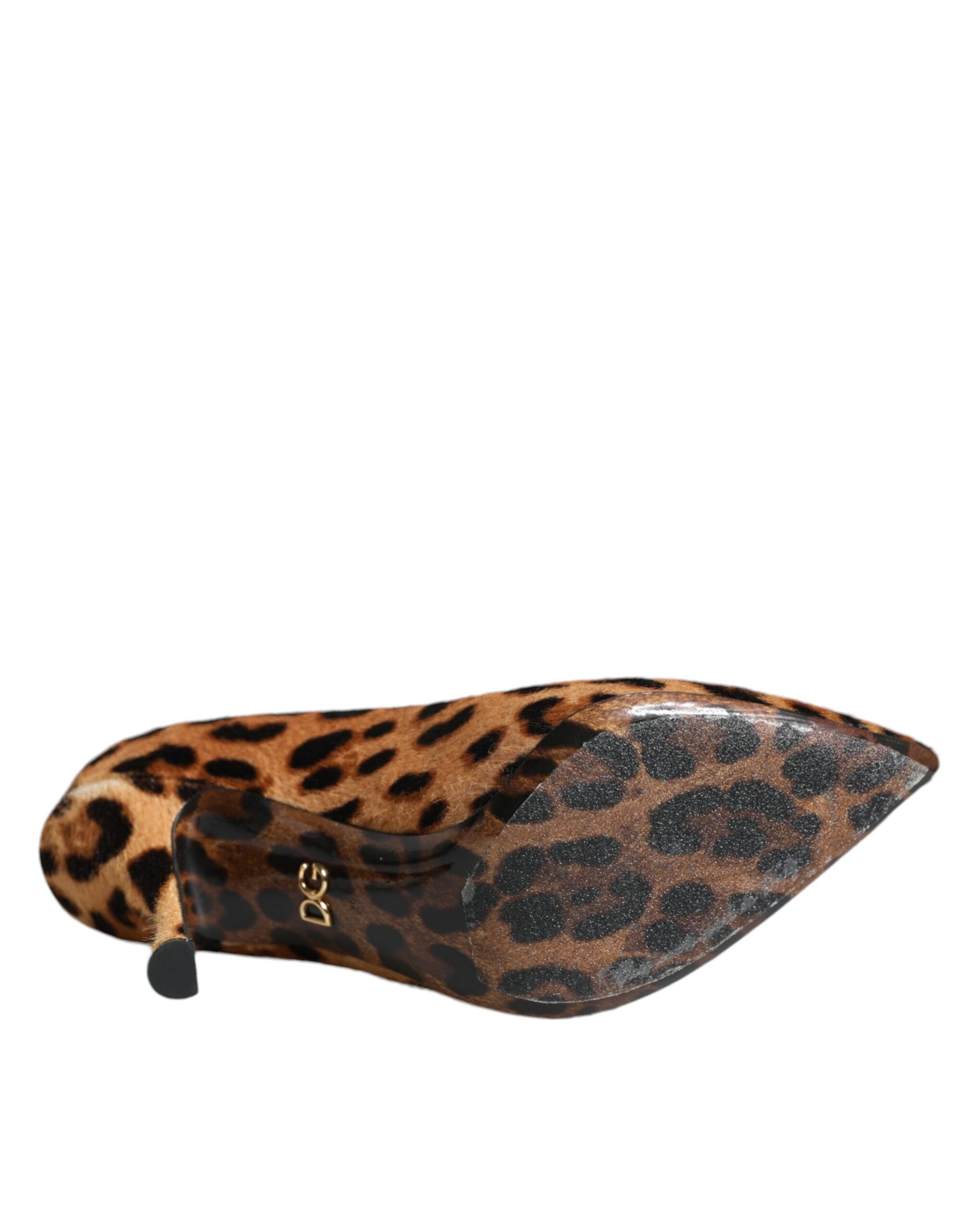 Dolce & Gabbana Brown Leopard Calf Hair Heels Pumps Shoes Dolce & Gabbana