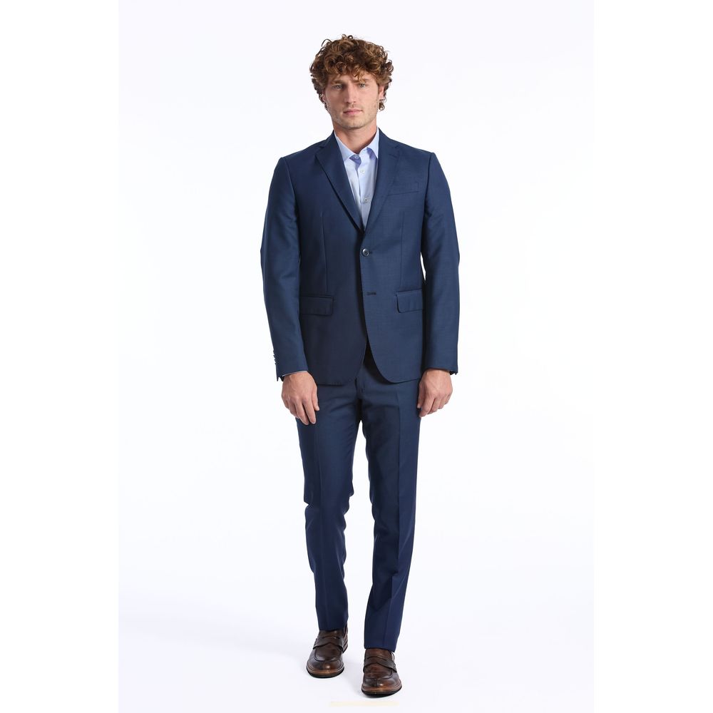 Baldinini Trend Blue Wool Men Blazer Baldinini Trend