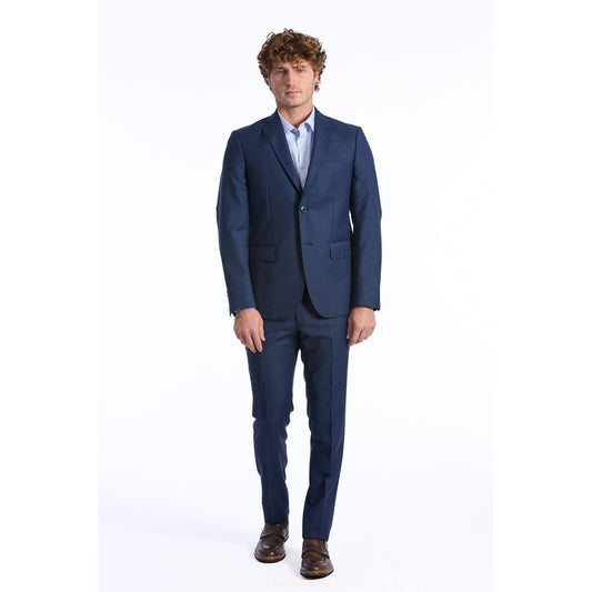 Baldinini Trend Blue Wool Men Blazer Baldinini Trend