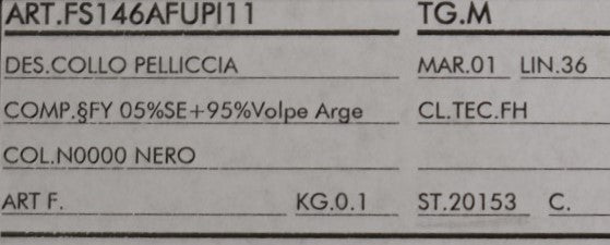 Dolce & Gabbana Black Silver Fox Fur Scarf Dolce & Gabbana