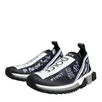 Dolce & Gabbana Black White Sorrento Low Top Sneakers Shoes