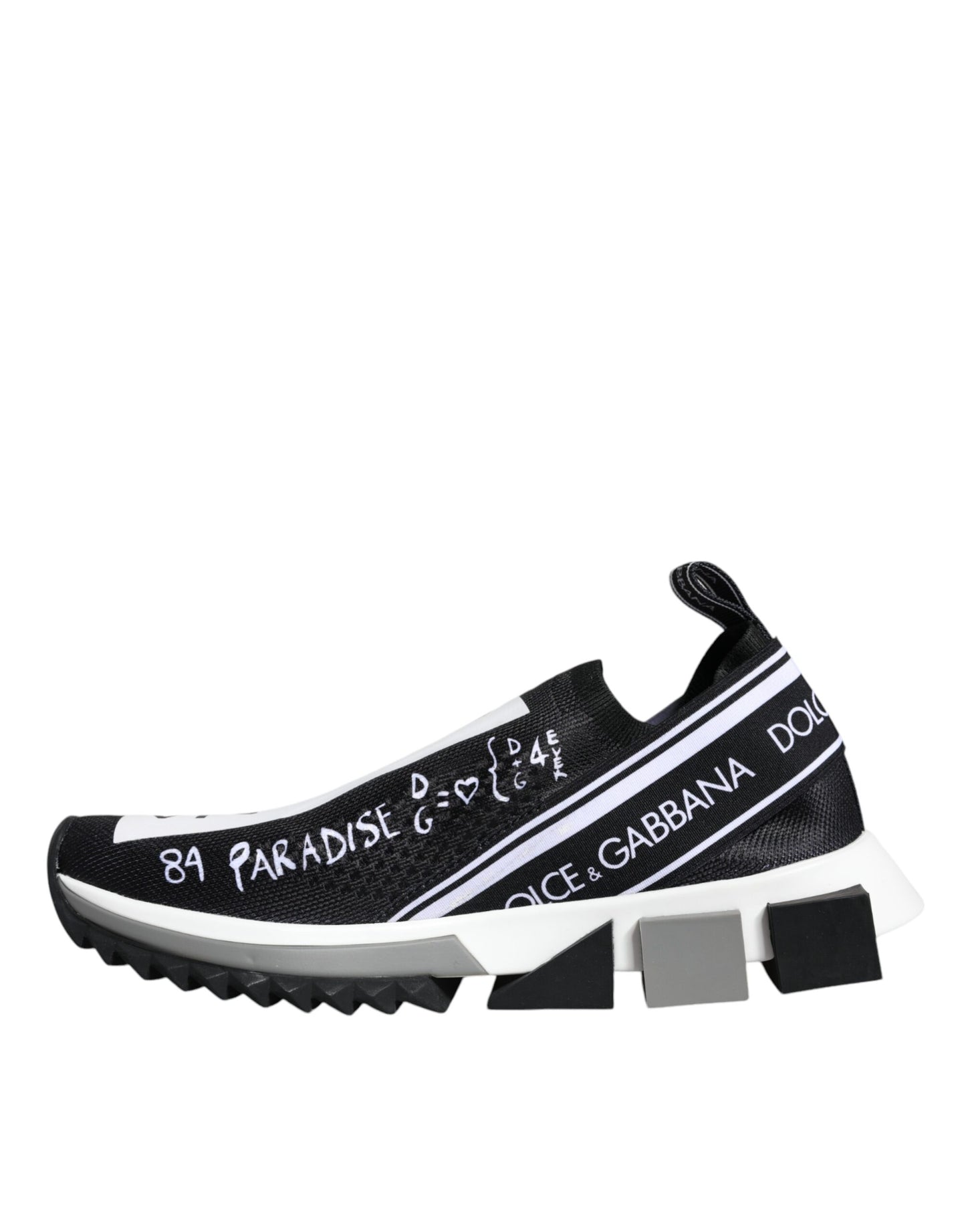 Dolce & Gabbana Black White Sorrento Low Top Sneakers Shoes Dolce & Gabbana
