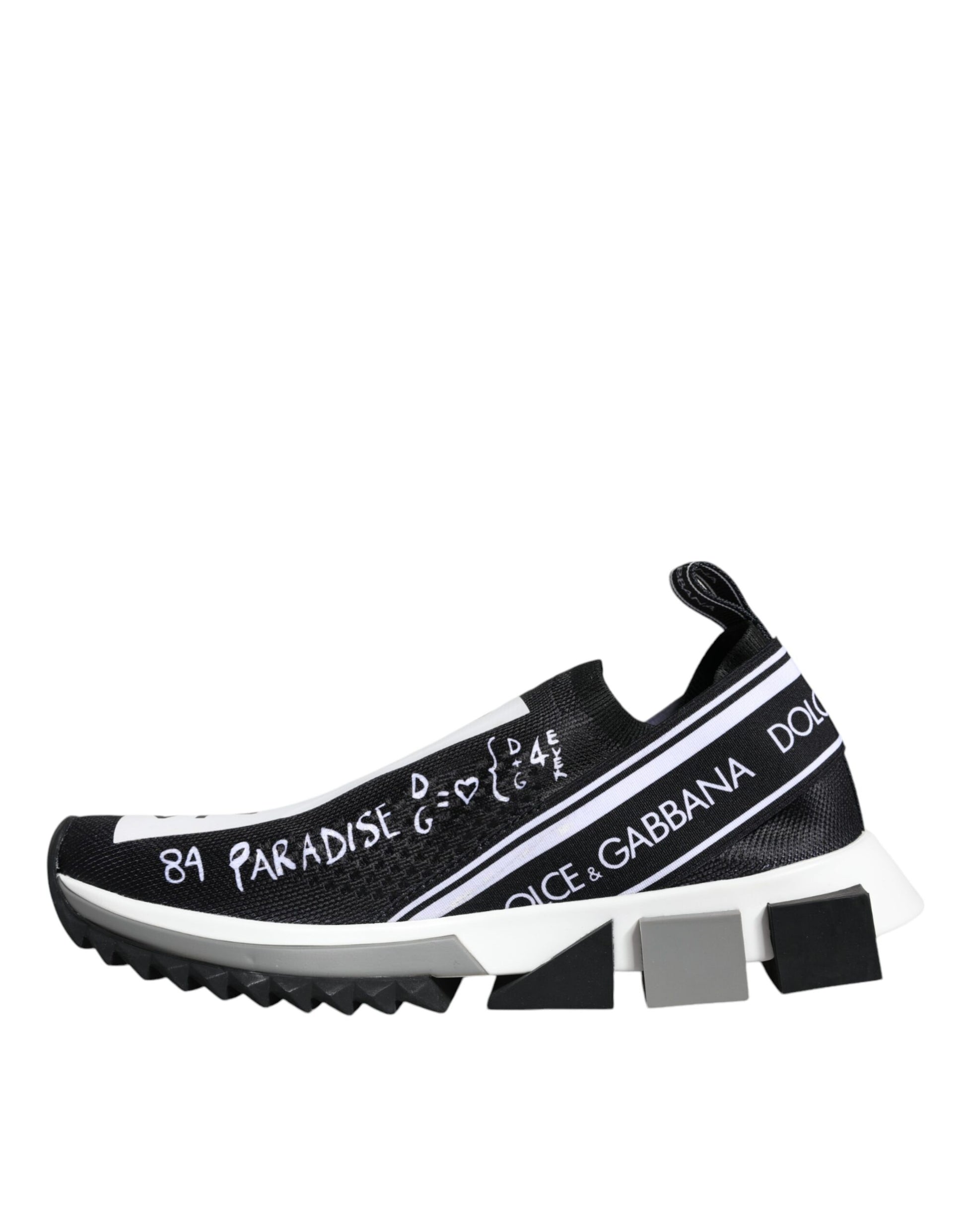 Dolce & Gabbana Black White Sorrento Low Top Sneakers Shoes Dolce & Gabbana