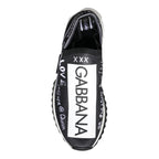 Dolce & Gabbana Black White Sorrento Low Top Sneakers Shoes
