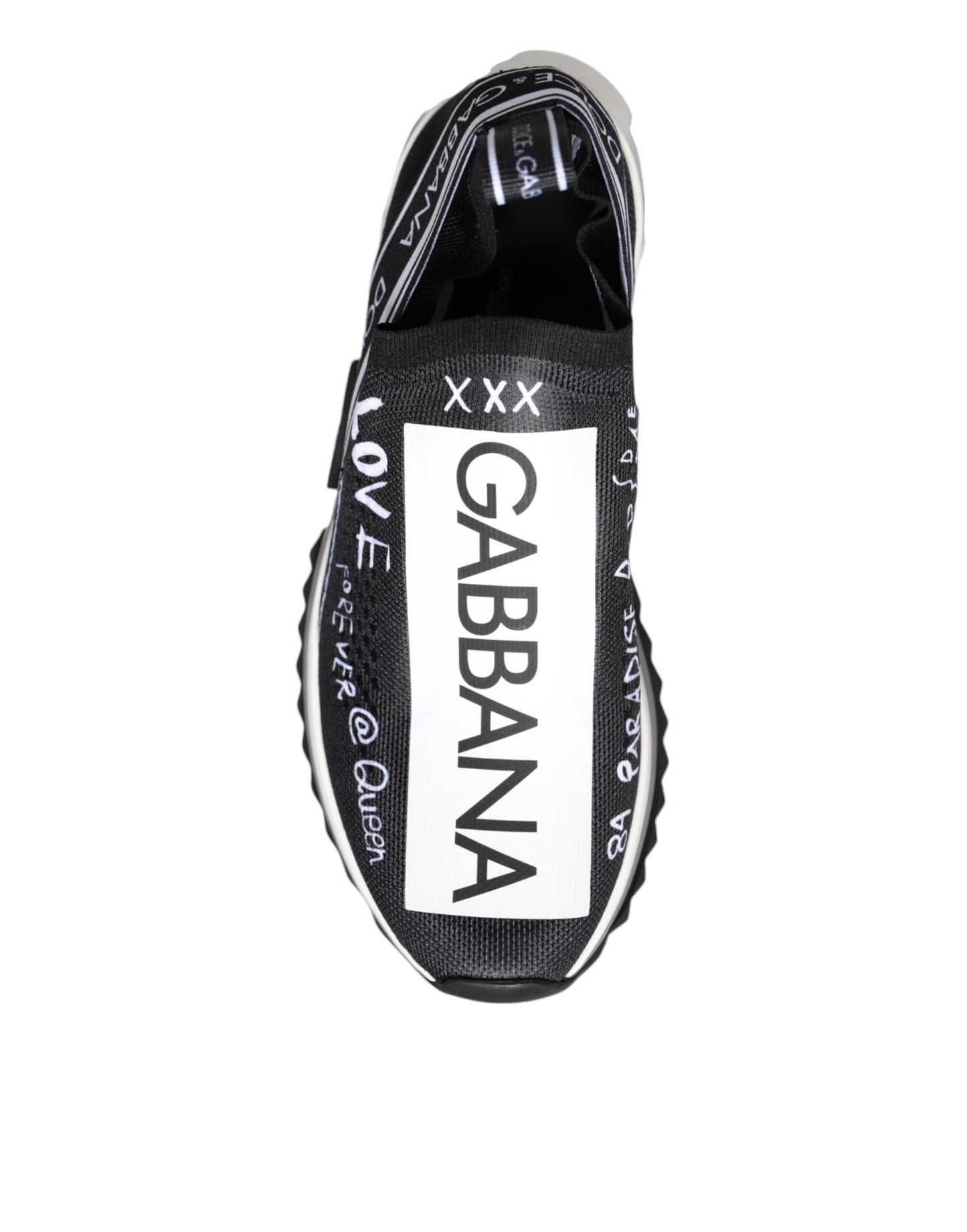 Dolce & Gabbana Black White Sorrento Low Top Sneakers Shoes Dolce & Gabbana
