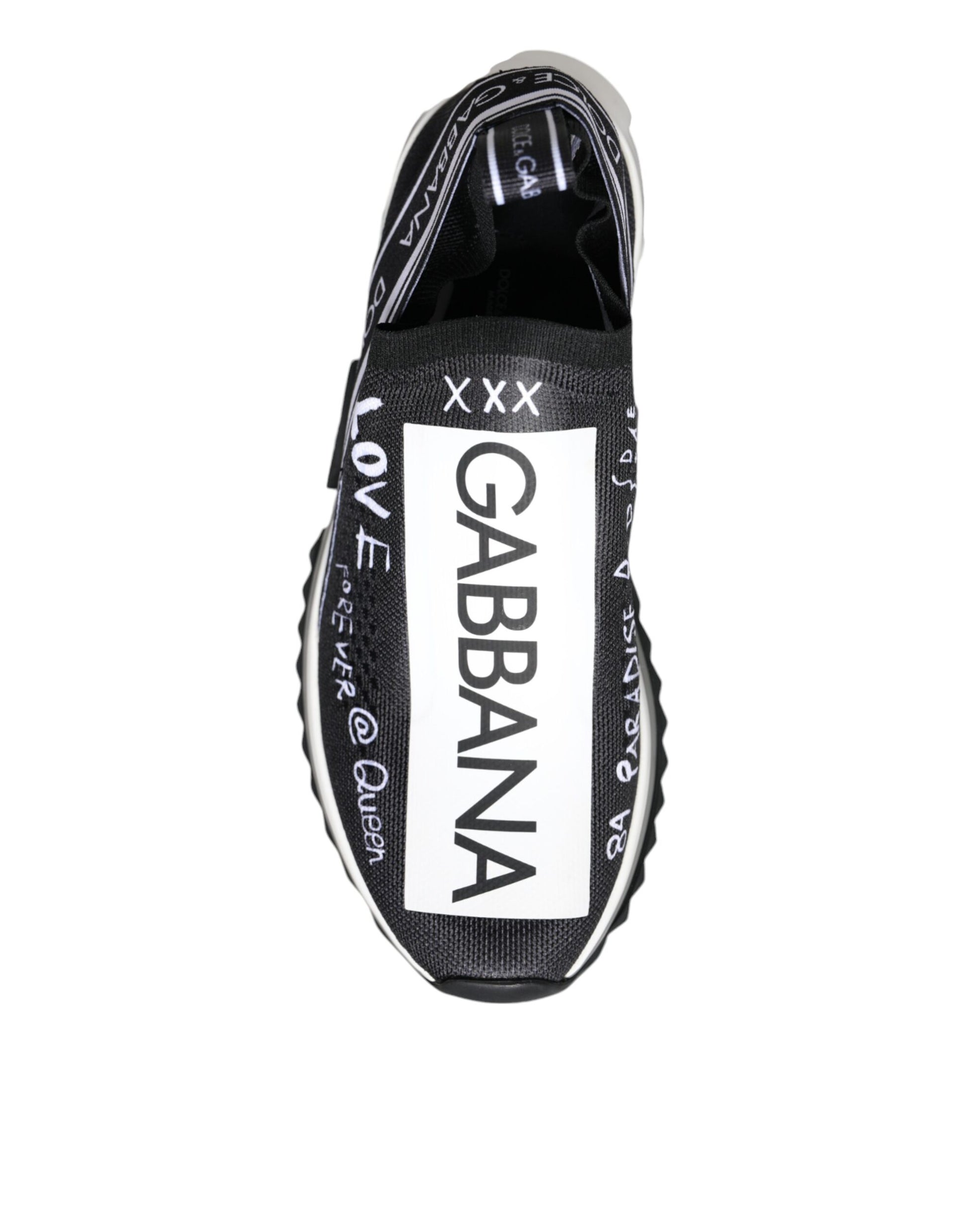 Dolce & Gabbana Black White Sorrento Low Top Sneakers Shoes Dolce & Gabbana
