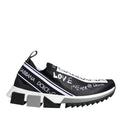 Dolce & Gabbana Black White Sorrento Low Top Sneakers Shoes