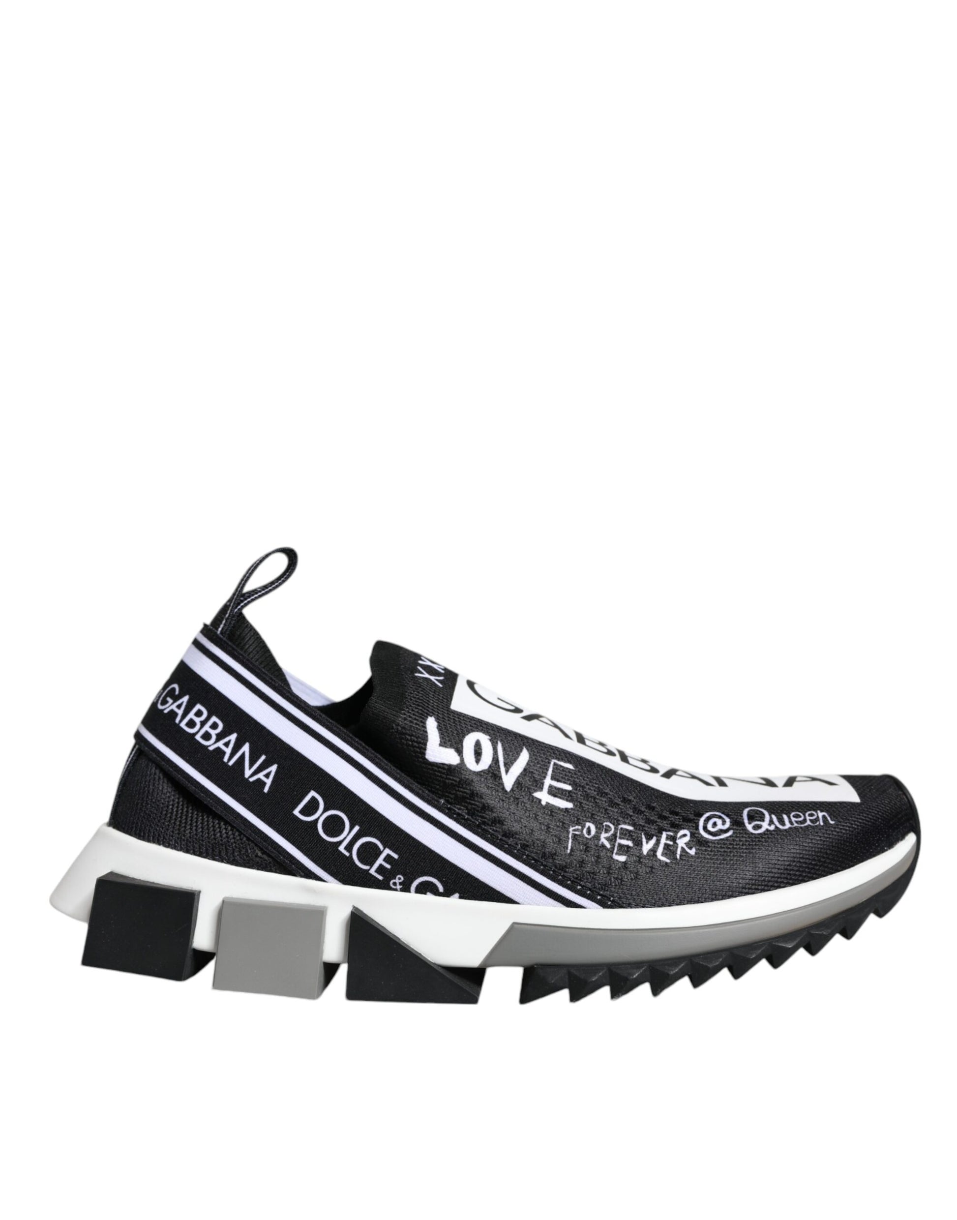 Dolce & Gabbana Black White Sorrento Low Top Sneakers Shoes Dolce & Gabbana