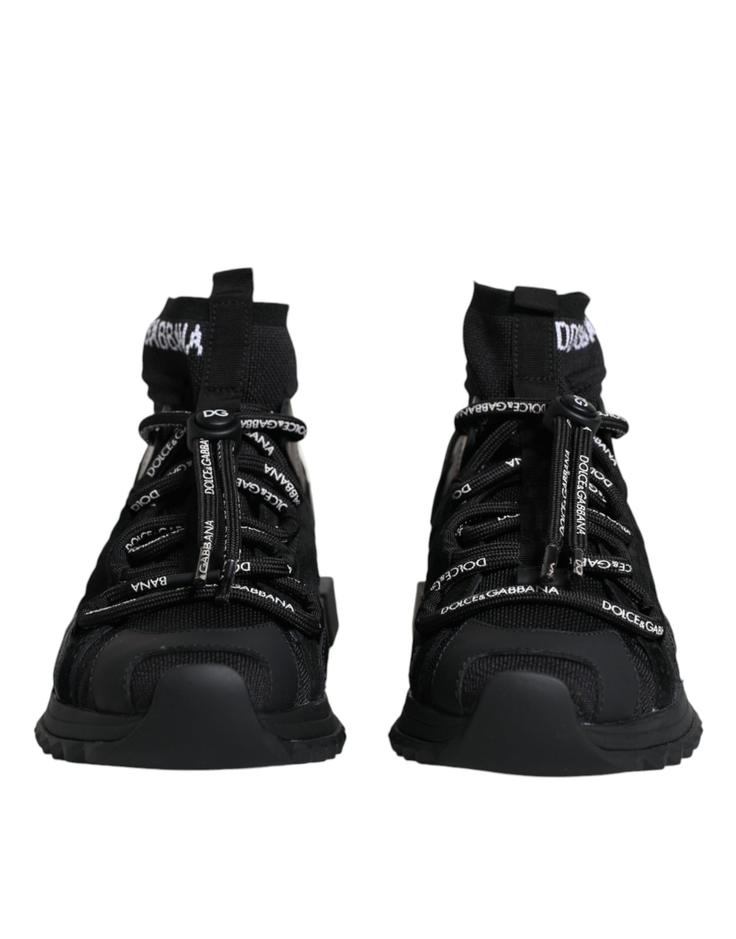 Dolce & Gabbana Black Sorrento Socks Logo Sneakers Shoes Dolce & Gabbana
