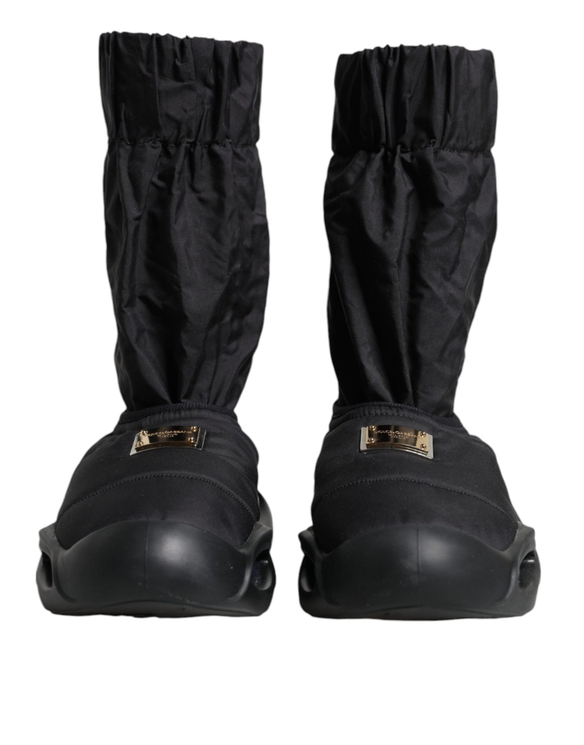 Dolce & Gabbana Black Slip On Wave Socks Sneakers Shoes Dolce & Gabbana