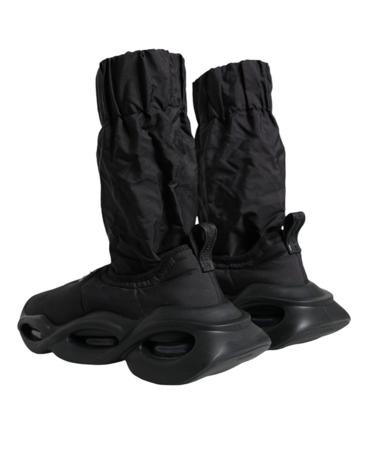 Dolce & Gabbana Black Slip On Wave Socks Sneakers Shoes Dolce & Gabbana