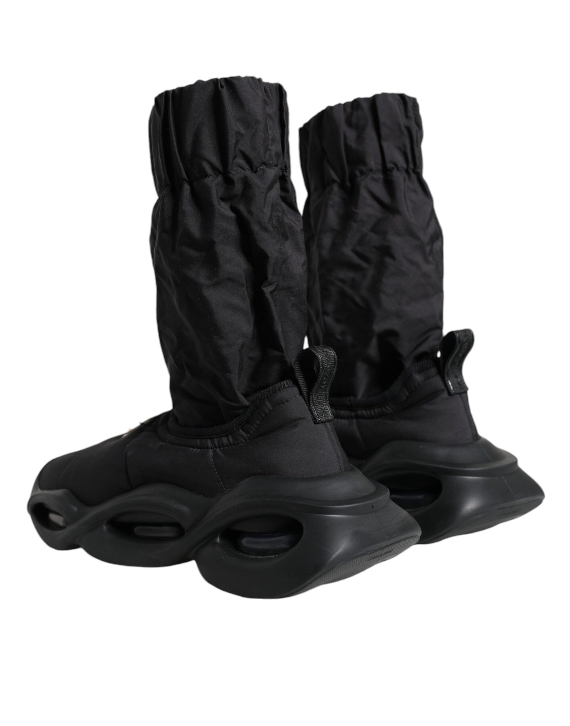 Dolce & Gabbana Black Slip On Wave Socks Sneakers Shoes Dolce & Gabbana