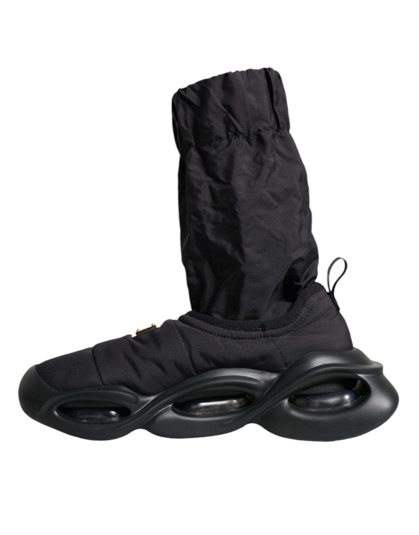 Dolce & Gabbana Black Slip On Wave Socks Sneakers Shoes Dolce & Gabbana