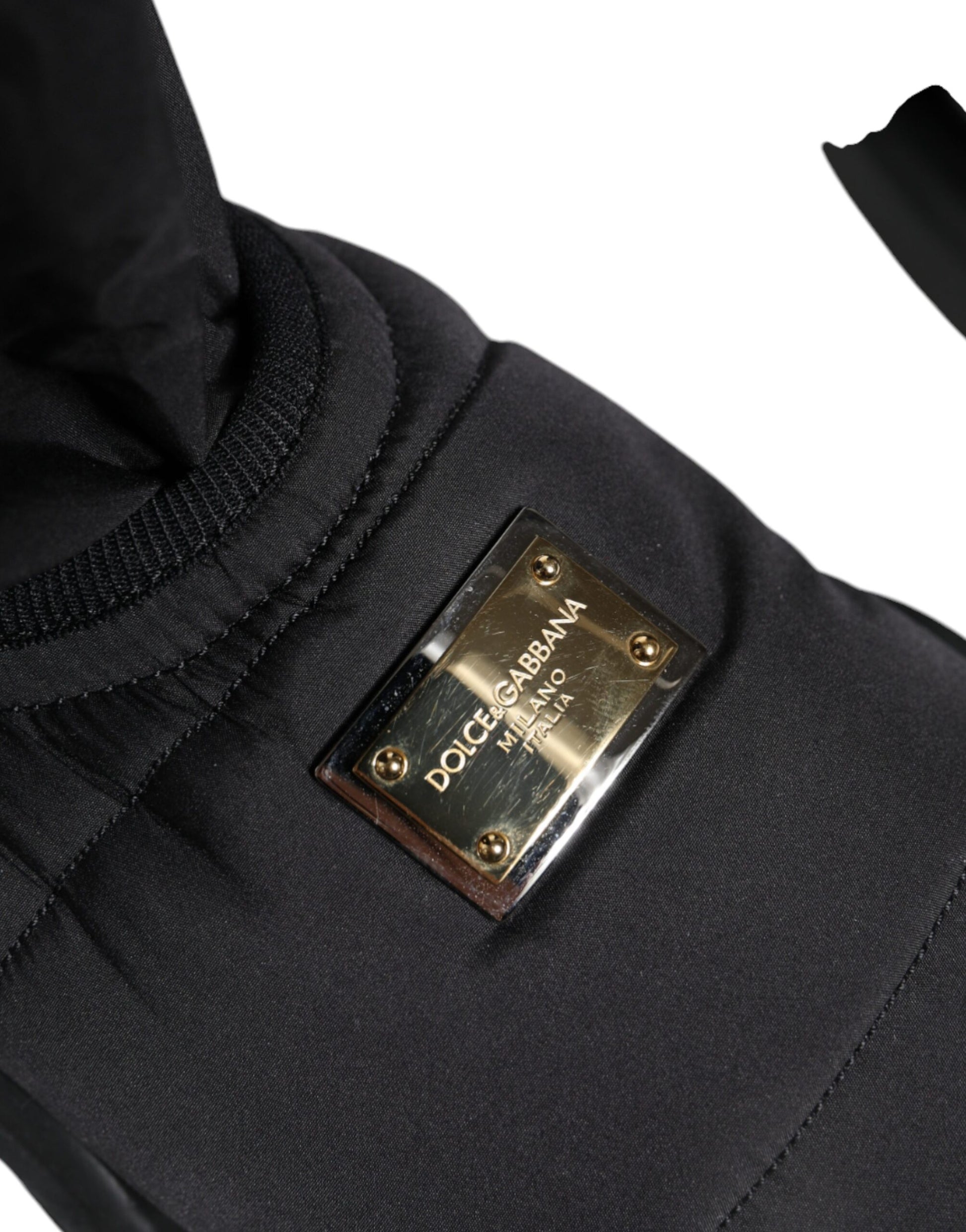 Dolce & Gabbana Black Slip On Wave Socks Sneakers Shoes Dolce & Gabbana