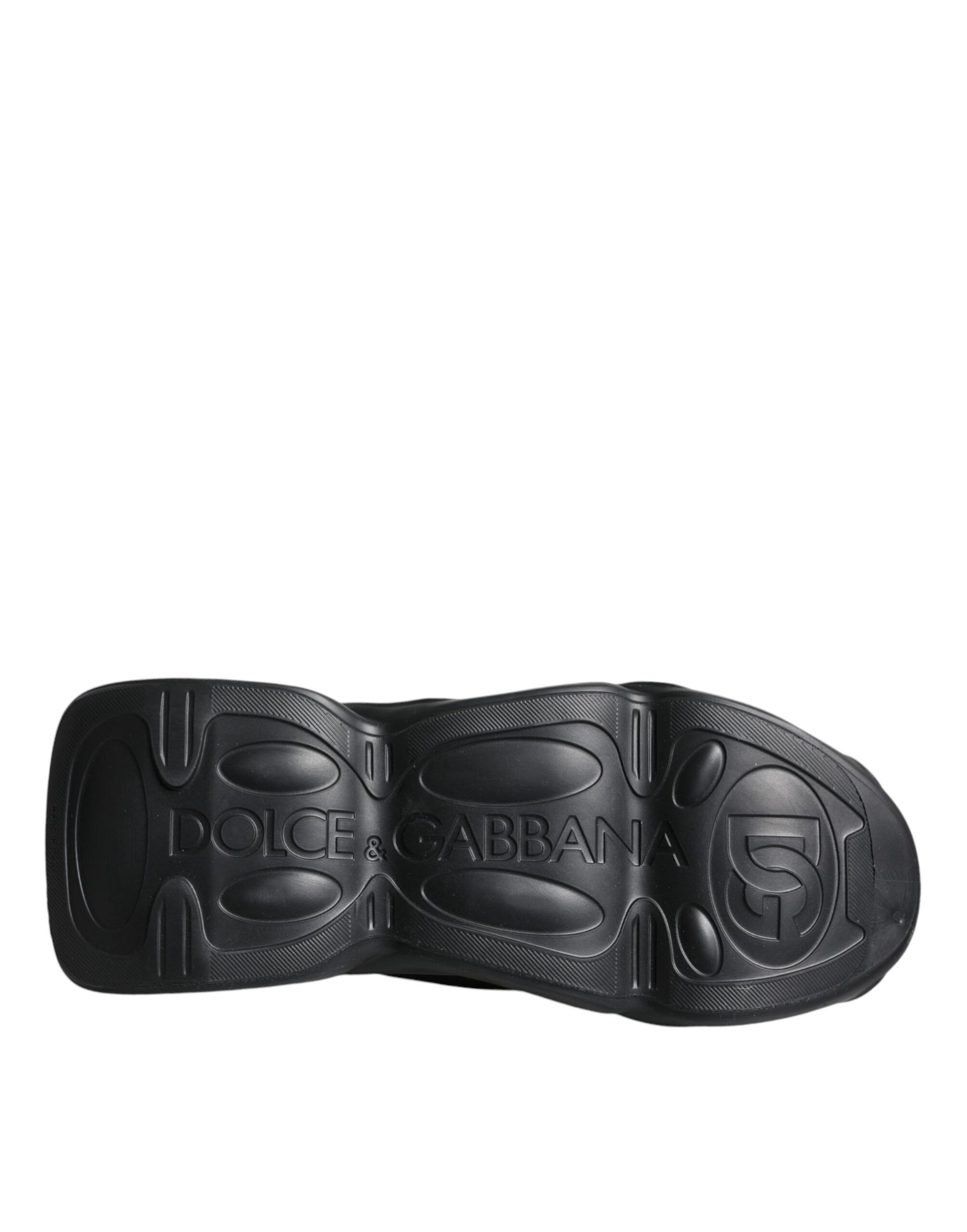 Dolce & Gabbana Black Slip On Wave Socks Sneakers Shoes Dolce & Gabbana