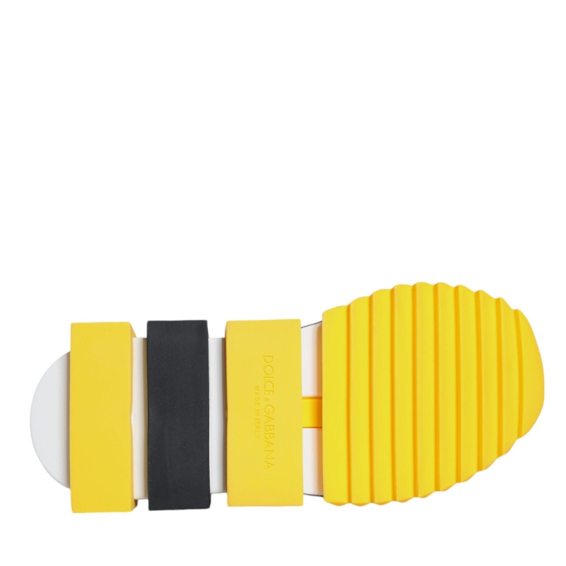 Dolce & Gabbana Yellow Sorrento Crystals Low Top Sneakers Shoes