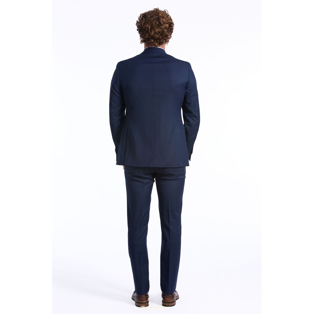 Baldinini Trend Blue Wool Men Suit Baldinini Trend