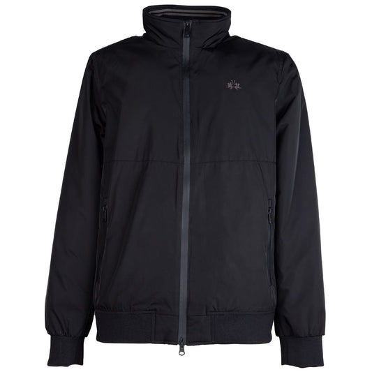 La Martina Black Polyester Jacket La Martina