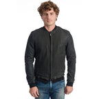 Roberto Pepe Luxury Gray Lambskin Men Jacket
