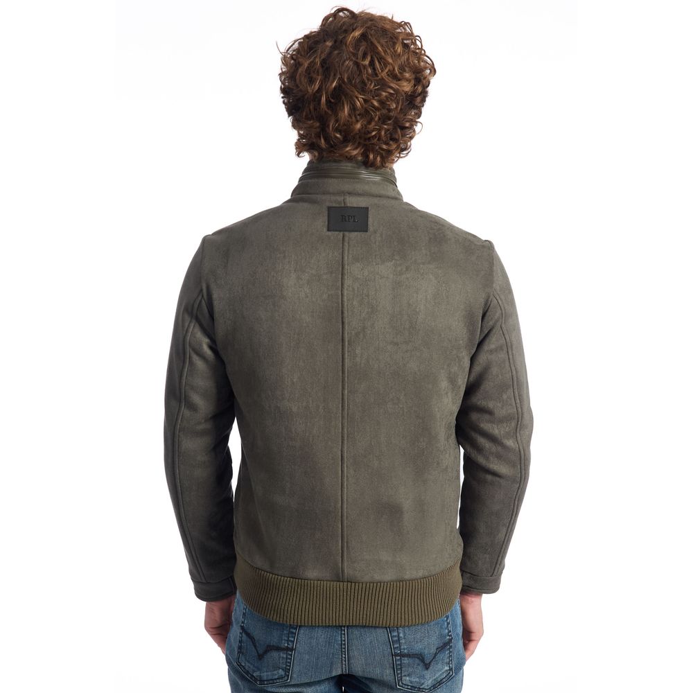 Roberto Pepe Luxury Green Eco Leather Men Jacket Roberto Pepe Luxury