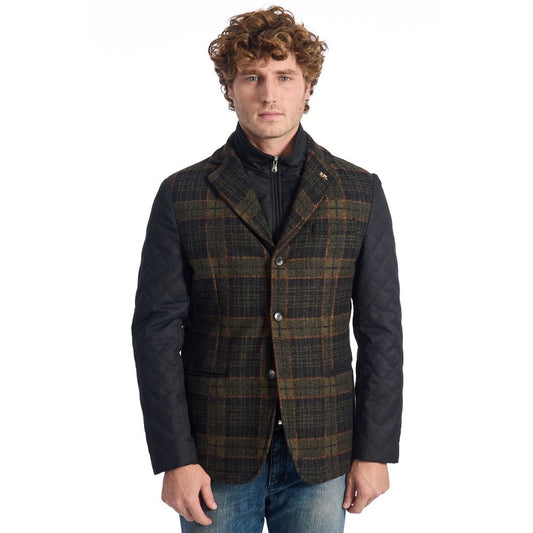 Roberto Pepe Luxury Brown Wool Men's Jacket Roberto Pepe Luxury