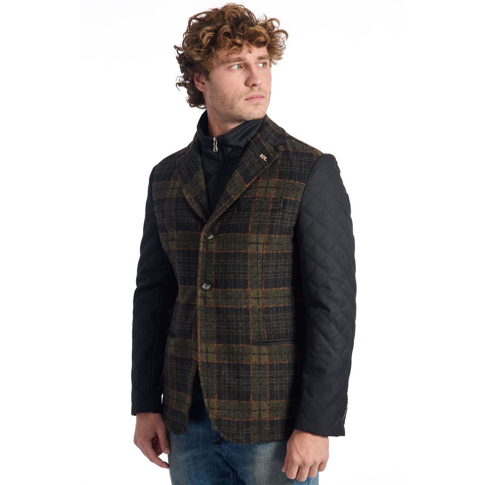 Roberto Pepe Luxury Brown Wool Men's Jacket Roberto Pepe Luxury