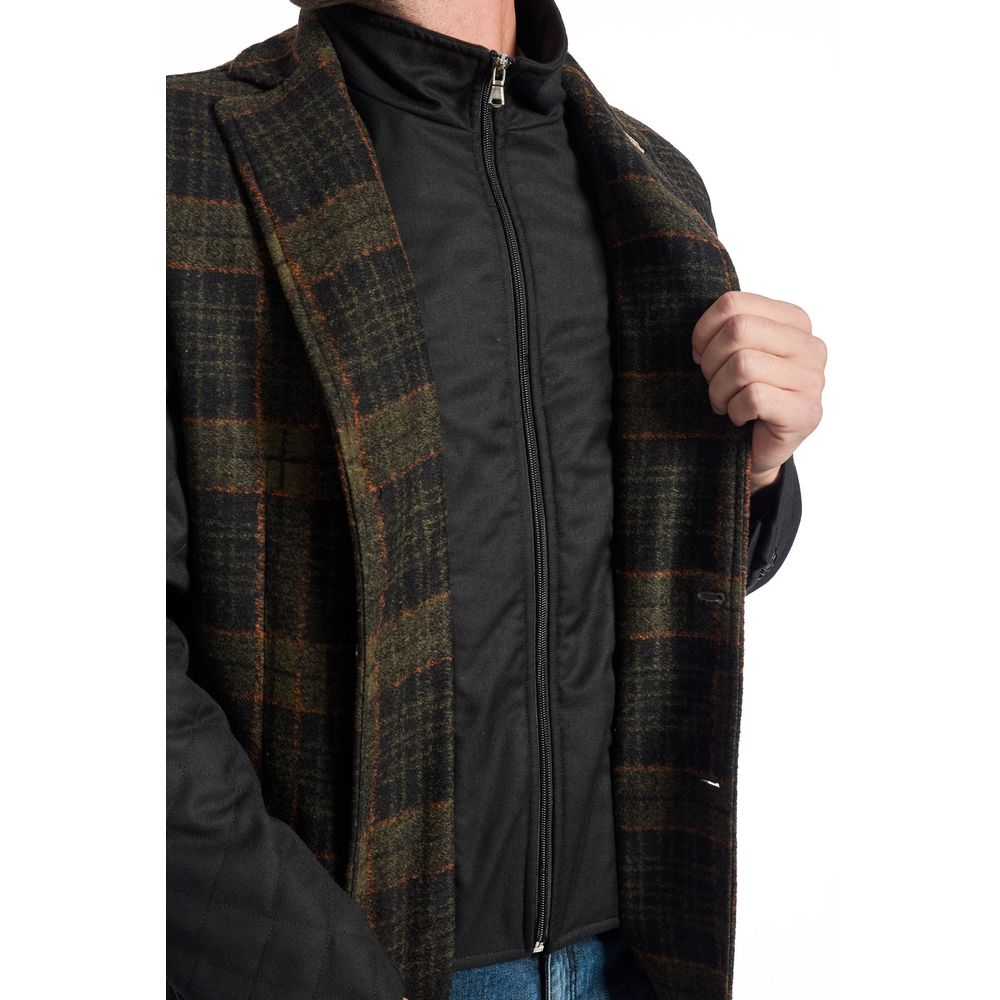 Roberto Pepe Luxury Brown Wool Men's Jacket Roberto Pepe Luxury