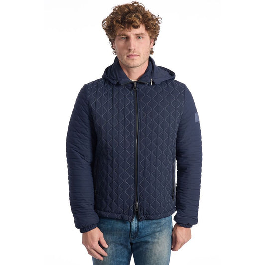 Roberto Pepe Luxury Blue Polyamide Men Jacket Roberto Pepe Luxury