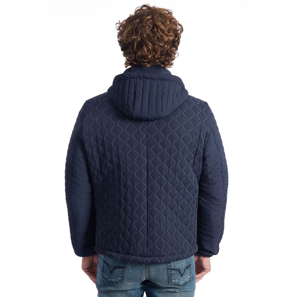 Roberto Pepe Luxury Blue Polyamide Men Jacket Roberto Pepe Luxury