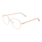 Polaroid Gold Eco Metal Glasses frames with round lenses and sleek gold finish, designed for stylish eyewear.