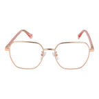 Polaroid Gold Eco Metal Glasses frames with round metal rims and clear lenses, stylish eyewear for everyday wear.