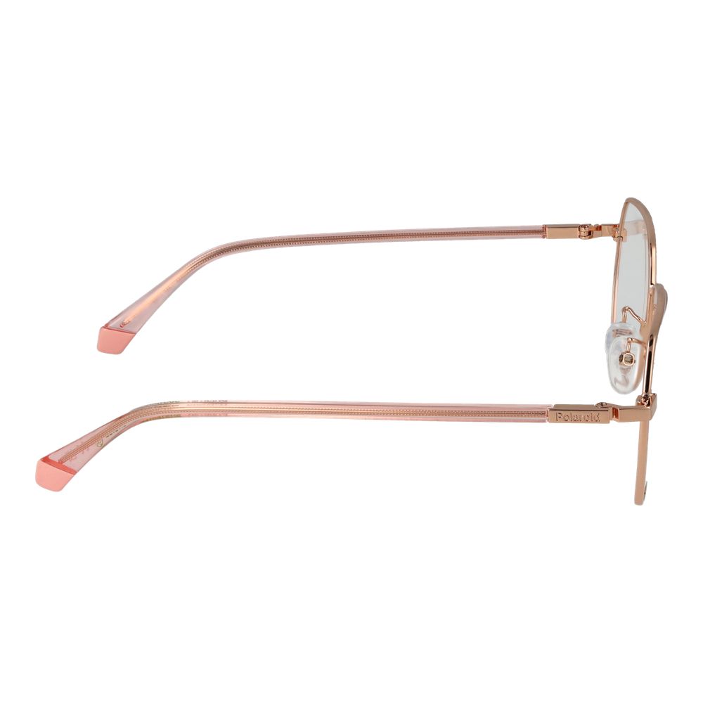 Polaroid Gold Eco metal glasses frames with clear glass lenses, lightweight and stylish for everyday wear.