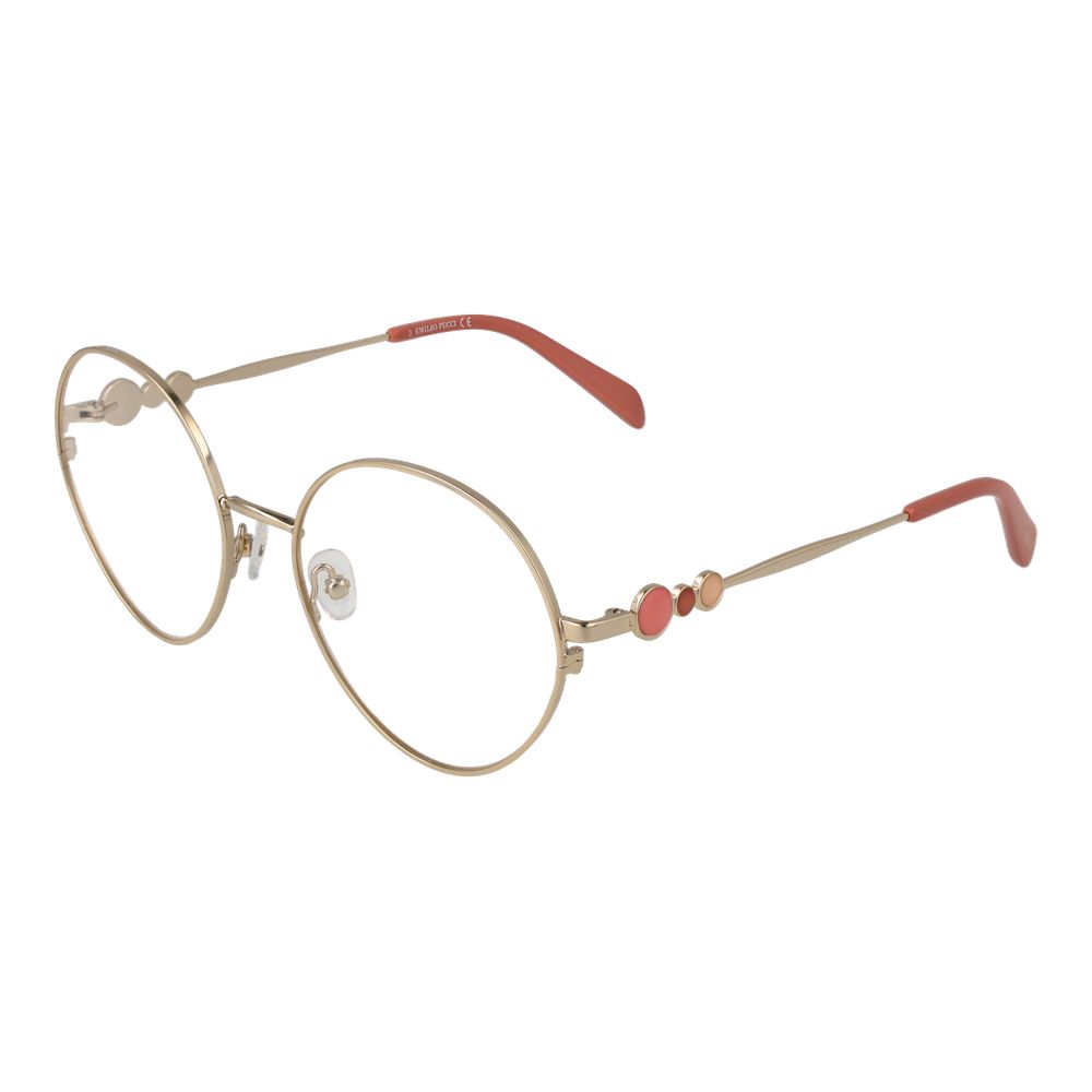 Emilio Pucci Gold Metal Glasses Frames
