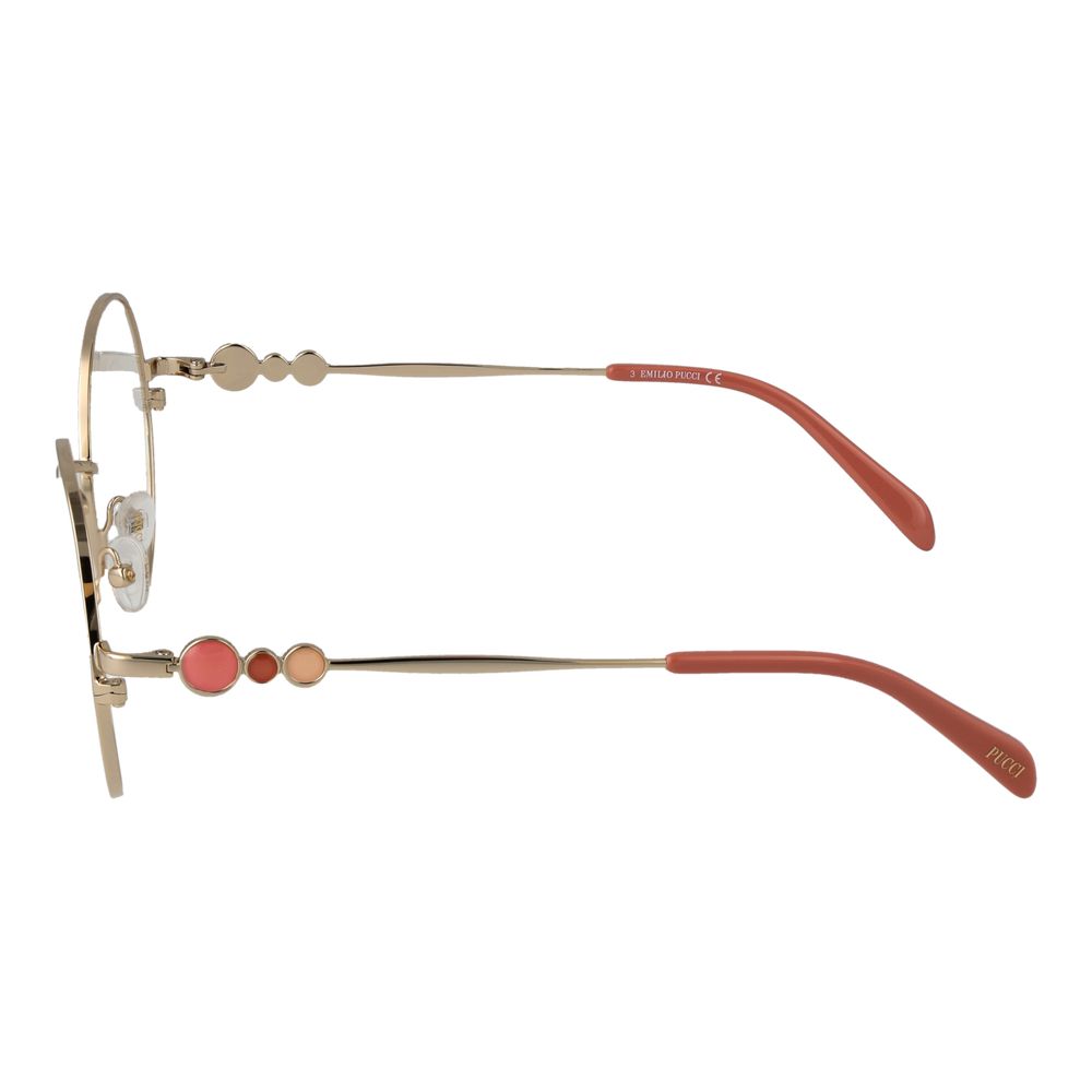 Emilio Pucci Gold Metal Glasses Frames
