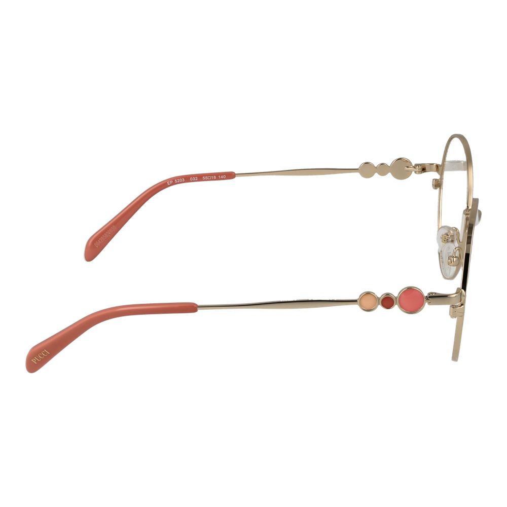 Emilio Pucci Gold Metal Glasses Frames