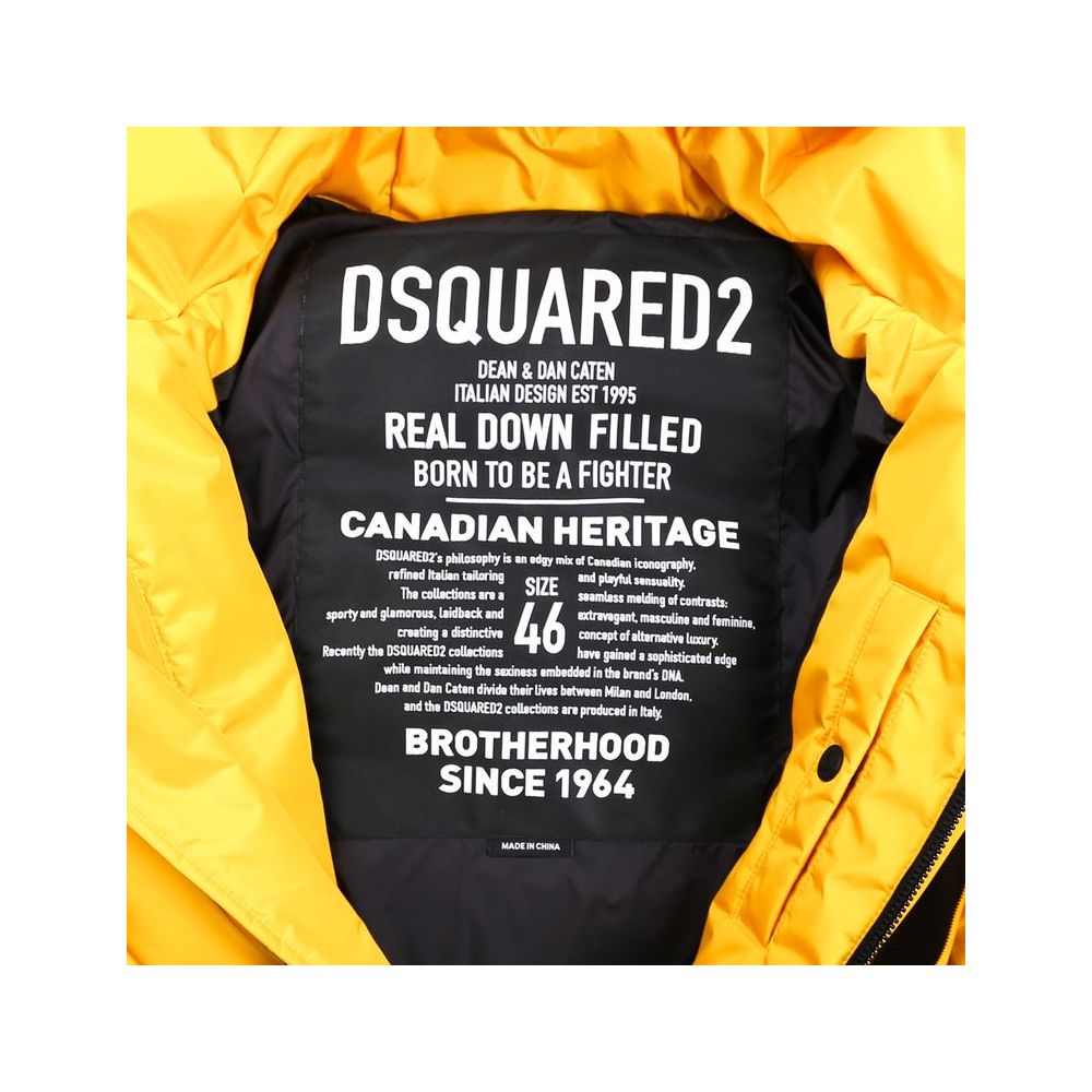 Dsquared² Yellow Nylon Men's Down Jacket Dsquared²
