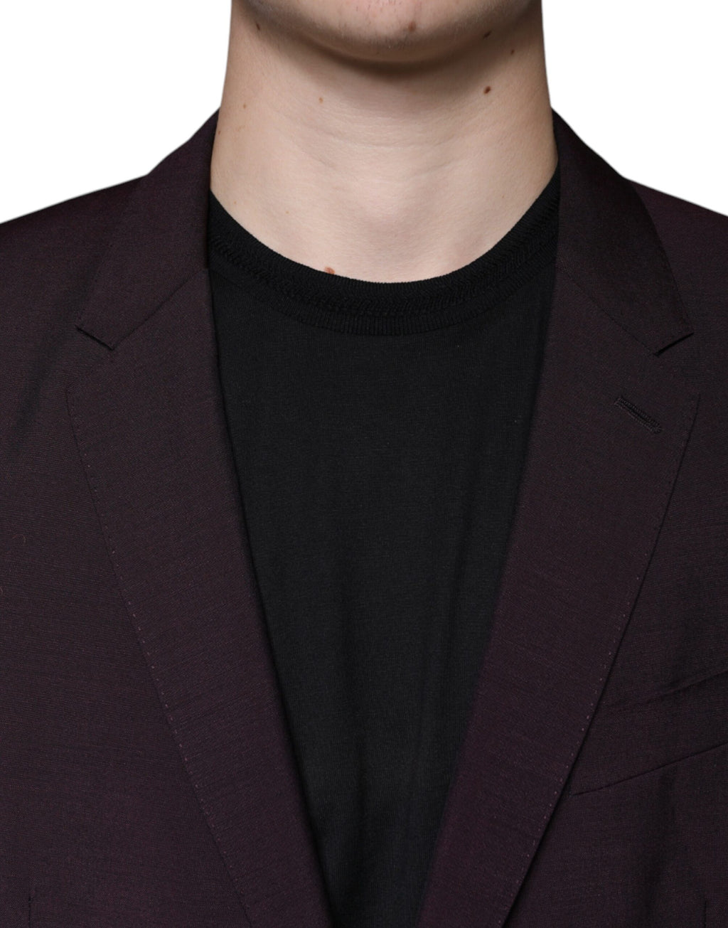 Dolce & Gabbana Bordeaux Wool Single Breasted Dress Blazer - Eljoys Fashion 